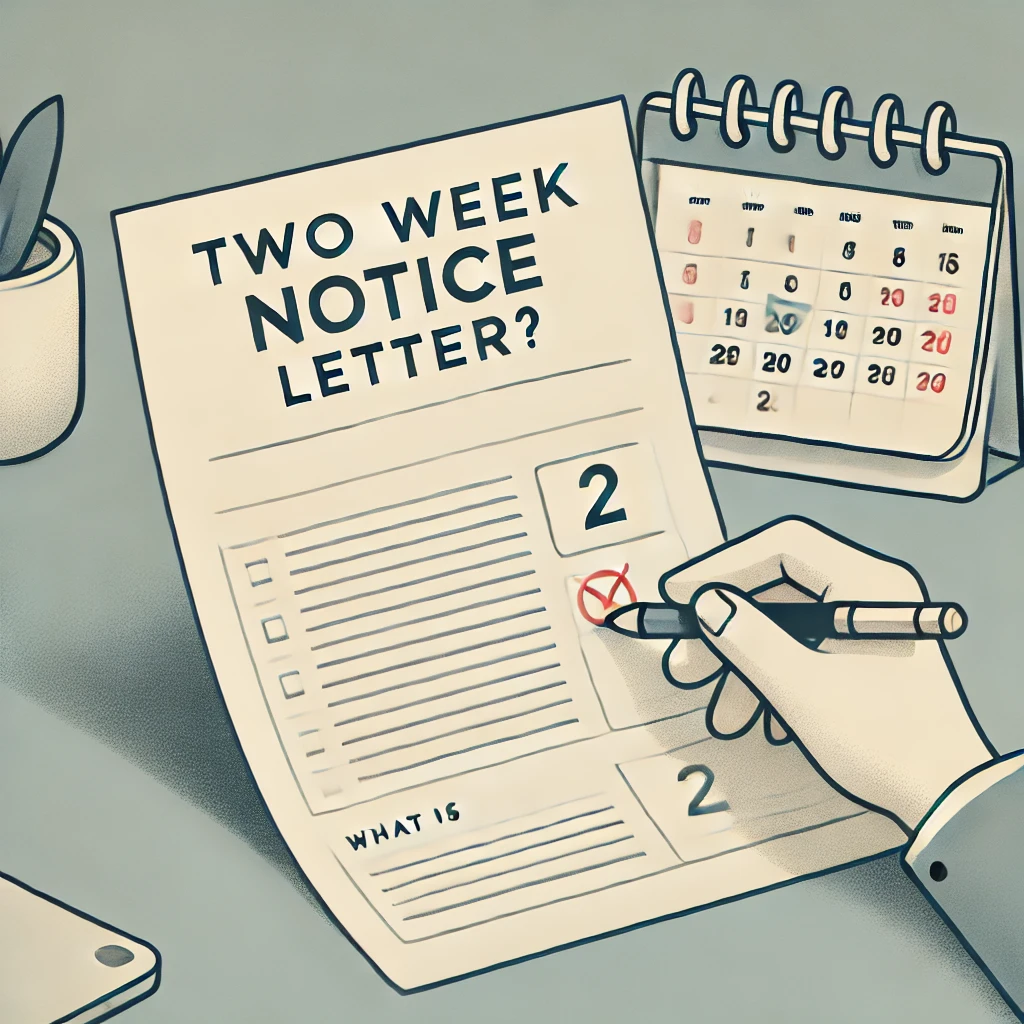 What is a two week notice letter?